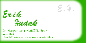 erik hudak business card